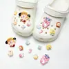 Zuecos Lindos y de Moda Estilo Ins Accesorios DIY Hebillas de Zapato Desmontables Flor de Zapato de Ballet Dibujos Animados 3D Accesorios