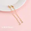 Cor de ouro 18K retenção fecho lagosta colar corrente estendida corrente de cauda pulseira artesanal diy joias acessórios material