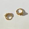 Brincos de Argola Espiral Retrô Mais Vendidos Transfronteiriços para Mulheres, Brincos de Aço Titânio Ouro 18K de Luxo de Nicho, Atacado de Joias