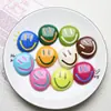 Cara Redonda Grande Sonriente de Resina con Pegamento de Crema DIY para Funda de Teléfono Móvil, Pasador de Pelo Hecho a Mano, Agujero para Zapato, Pegatina para Taza de Agua