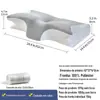 Almofada de Espuma de Memória Amazon Transfronteiriça Enrolada em Formato de Borboleta, Almofada de Memória para Proteção da Coluna Cervical, Núcleo de Almofada de Retorno Lento para Uso Doméstico