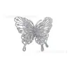 Decoraciones Navideñas Mariposa de Doble Capa con Purpurina Hueca Colgante de Mariposa Artificial Materiales para Decoración de Árbol de Navidad Accesorios