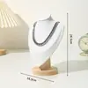 Soporte de Exhibición de Collares al por Mayor de Fábrica, Maniquí de Madera para Exhibir Joyería de Cuello, Estante de Almacenamiento y Exhibición de Joyería de Perlas