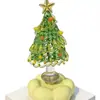 10.5cm Base Giratoria de Cerámica Jingdezhen Adorno de Árbol de Navidad Manualidades de Vidrio Cerámicas Navideñas