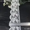 Ribete de encaje Tanglong blanco puro de punto de urdimbre, ligero, sin elasticidad, 10 cm de ancho, adecuado para ropa, vestidos de novia, lencería, bajos de faldas y cortinas de ventana