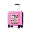 Maleta Trolley Infantil Rueda Universal Equipaje de Estudiante Maleta de Cabina de 20 pulgadas para Mujer Equipaje con Contraseña de Dibujos Animados Lindo para Hombre