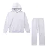 Conjunto de sudadera con capucha y pantalones casuales holgados de peso pesado para hombre, forrado de forro polar, para otoño e invierno, europeo y americano, ropa de trabajo, deportes al aire libre