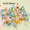 Botella de Vino Pequeña Simulada Mixta Hecha a Mano DIY Estéreo Juguete de Comida Botella de Bebida Accesorios de Resina Juguetes para Niños Pequeños Adornos