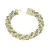 Pulsera de Aleación de Diamantes de Venta Caliente de Wish Pulsera Moderna Europea y Americana Hip Hop Cool Pulsera para Hombre
