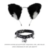 Cosplay Tiara de Orelhas de Gato Cauda de Gato Joias Feito à Mão Fofa Menina Gato Orelha de Animal Acessórios de Cabelo Conjunto de Acessórios de Cauda de Animal