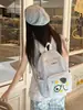 Mochila de Moda de Nuevo Color Combinado Linda Estampado de Dibujos Animados Bolso Escolar para Estudiante Mochila Casual Ligera de Nailon
