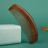 Peine de Madera Antiestático Sándalo Negro Peine Masajeador de Dientes Anchos para Uso en Casa Peine Portátil