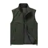 Novo colete softshell externo transfronteiriço para homens, multibolsos, corte solto, adequado para jovens e meia-idade, jaqueta colete casual de trabalho