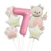 Nuevo Globo de Película de Aluminio de Pastel Mágico de Oso Set Número 32 pulgadas Garra de Oso Fiesta de Cumpleaños Infantil Accesorios para Fotos