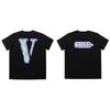 Camiseta de Manga Corta Vlone para Hombre y Mujer, Estilo Pareja, Marca China de Moda, Camiseta Retro de Media Manga High Street Americana, Verano