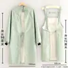 Delantal de Lona de Manga Larga de Moda Cocina Cocinar Uso en Casa Trabajo Catering Ropa de Trabajo Mujer Vendedor Ambulante Ropa Exterior Transpirable Resistente al Desgaste