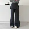 Calça de Moletom Feminina Primavera e Outono 2026 Nova Casual Menina Estilo Coreano Crianças Médias e Grandes Bainha com Babados Ligeiramente Flare Calças Longas Roupas Infantis Transfronteiriças