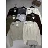 Conjunto Cardigan Crochê Vazado Estilo Coreano + Camisola com Gola Torcida Feminino 99108