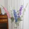Flores Delphinium Artificiais para Arranjos de Chão de Casamento, Decorações de Teto, Ornamentos Decorativos Violeta Falsos, Decorações de Arte Floral