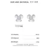 Aretes de Plata Pura S999 Dámila de Trébol de Cuatro Hojas, Simples Estilo Ins Frescos y Delicados, Amigables con el Oído, Al por Mayor en Stock