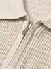 Camisa Polo de Punto Fina de Lino para Hombre Nanxia Verano Suave Anti-Arrugas, Camiseta de Manga Corta con Media Cremallera Estilo Old Money