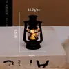 Luz de Vela Eletrônica Luz de Pônei LED Luz de Bolsa Retrô Luz de Querosene para Acampamento Enfeites de Luz para Atmosfera de Natal