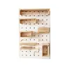 Accesorios para Tablero Perforado de Madera Maciza Estante Universal de Agujero Redondo Gancho de Madera Caja de Almacenamiento para Fósforos Palo de Madera Estante