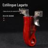 Slingshot 440c aço inoxidável lagarto clip rápido achatamento de couro arco cabeça ao ar livre cabo de madeira competitivo recurvo arco trovão lagarto