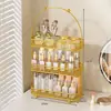Caja organizadora de cosméticos, estante para tocador, lavabo de baño, encimera de baño, estante organizador para labiales y cuidado de la piel