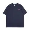 Camiseta de Manga Corta con Letra Simple Europea y Americana para Niños Verano Tendencia Marca Holgada Talla Grande Negro Algodón Puro Versátil Top Camiseta para Hombre