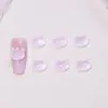 Acessórios de nail art de cabeça de gato translúcidos com glitter em cores macaron, pequenos acessórios DIY de resina, brincos, presilhas de cabelo, decorações de unha vestíveis