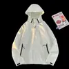 Chaqueta de Montañismo con Capucha Ligera Cortavientos para Hombre y Mujer Estilo Pareja Chaqueta Deportiva para Exteriores
