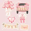 Celebridad de Internet 520 Adornos Decorativos para Pastel Bola Transparente Cubierta de Vidrio Flor de Rosa Roja Diosa Tanabata Día de San Valentín Disfraz