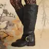 Zapatos Nuevos de Mujer para Otoño e Invierno Transfronterizos Tallas Grandes 40-43 Hebilla de Cinturón Planos Europeos y Americanos Botas de Mujer Botas de Caballero