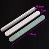 Tira pulidora para manicura en blanco 18*2 cm arena fina dos lados cuidado pulido ultrafino pulido brillante varilla plateada se puede imprimir logo