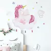 Nuevo Pegatina de Pared Nube de Dibujos Animados Unicornio Decoración de Habitación Infantil de Bebé Pegatina Autoadhesiva de Pared Fx-B23