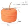 Cesta de Calabaza de Peluche Personalizada Decoración de Halloween Cesta de Almacenamiento Tejida con Cuerda de Algodón Organizador de Escritorio Cesta Portátil para Guardar Dulces