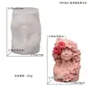 Vela Aromática Menina Rosa de Cabelos Ondulados Orgulhosa e Sarcástica Molde de Silicone Retrato DIY Decoração de Casa Molde de Ornamento de Gesso