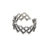 Anillo de Malla con Encaje Retro Chiba para Mujer, Diseño Único de Nicho, Anillo de Cola en Forma de Diamante, Anillo Versátil Abierto de Instagram