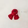 Bufanda para niños otoño e invierno estilo occidental copo de nieve Año Nuevo Niños Niñas bebé estilo coreano combinable bufanda cálida Rojo moda