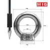 Porca com olhal em aço inoxidável 304, tipo parafuso com olhal circular, porca de alta resistência M3 4 5 6 810 apertada manualmente