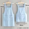 Delantal resistente al agua para uso en la cocina en verano, delantal de cintura ultradelgado para comer y trabajar, ropa de trabajo especializada con impresión de logotipo para hombres y mujeres
