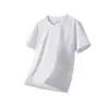 Camiseta Redonda de Seda de Gelo de Tamanho Grande Estilo Novo 2025 para Homens Jovens e de Meia-Idade, Camiseta Fresca de Manga Curta da Moda e Casual para Homens