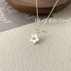 Collar de plata esterlina S925 con flor de fritilaria de cuerpo completo, nicho coreano, lujo ligero, diseñador, cadena para clavícula, adornos de plata