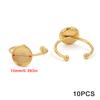 Soporte de anillo pulido de color acero inoxidable que retiene el color DIY Anillo Pinto anillo anillo cara del anillo horno oro incrustado perla soporte de anillo de apertura accesorios