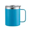 Caneca de Aço Inoxidável 304 de 12oz com Alça para Casa Escritório Garrafa Térmica Outdoor Caneca de Café Portátil