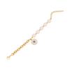 [Bingmeng] Pulsera de acero inoxidable con diseño original personalizado, pulsera de ojo, perla y luna, B505