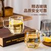 Vaso de Agua Doméstico de Vidrio Diamante con Asa para Niños Vaso de Seis Lados de Alto Valor Taza de Té Traje Vaso de Cerveza Café