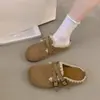 Mules Retro de Suela Gruesa para Aumentar Altura y Punta Cerrada, Nuevo Otoño 2026 Sandalias Birkenstock de Mujer Slip-on Perezosas