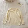 Ropa nueva de otoño redonda de estrellas para niños estilo coreano ropa de niñas cuello solapa elegante a la moda súper bonita top de punto suéter otoño e invierno